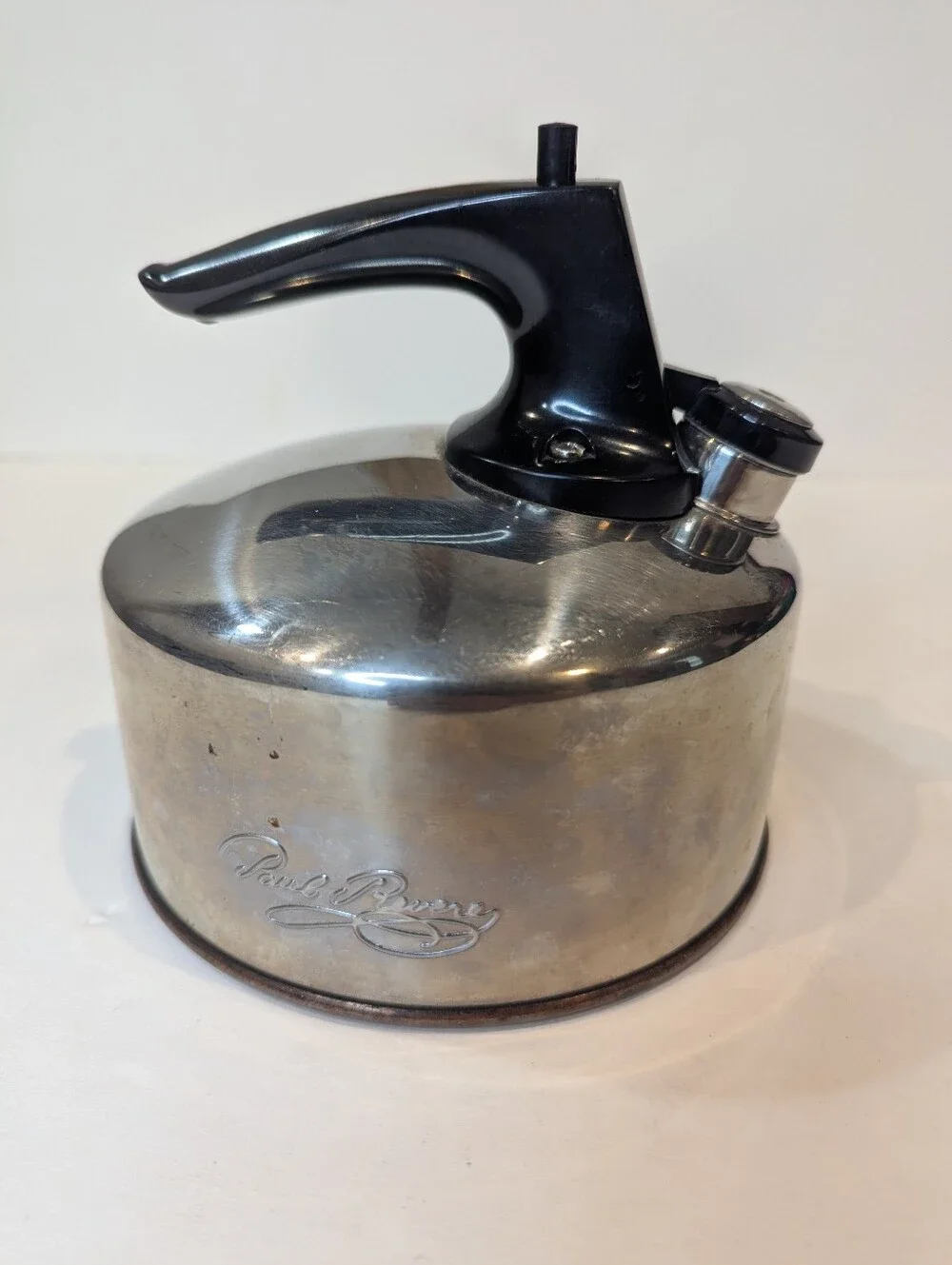 Paul Revere Ware1801 Vintage Small Whistling Teapot Kettle Copper Bottom